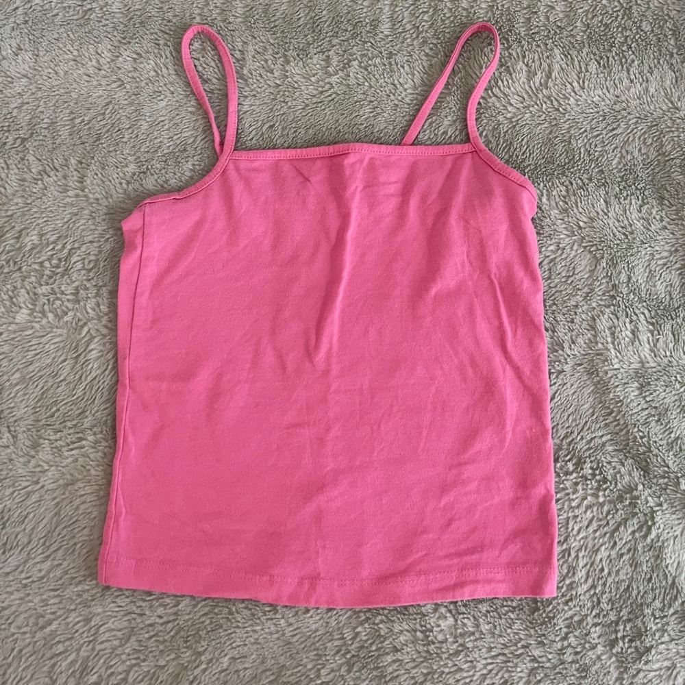 pink tank, never worn. love the color, i just don’t have anywhere to wear it.